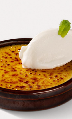 Crema Catalana con Gelato Fior di Latte