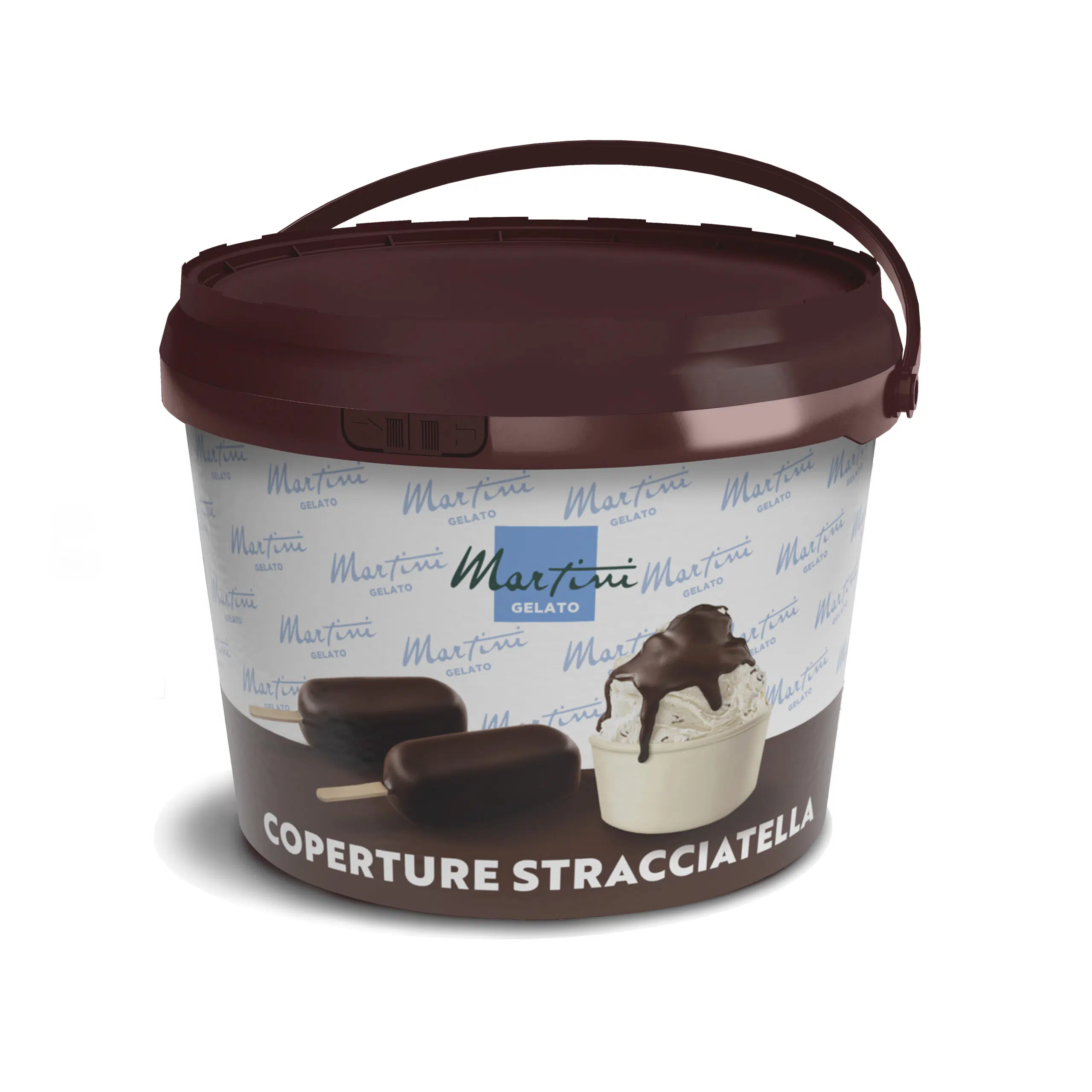 secchiello di coperture e stracciatelle per gelatieri professionisti