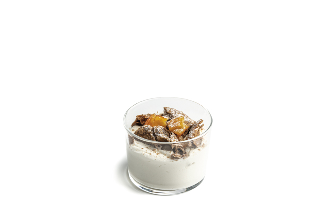 dessert pronto in bicchiere cannolo scomposto