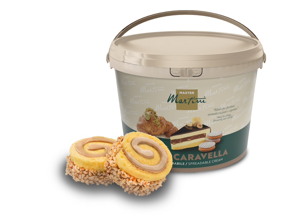 crema spalmabile post forno latte nocciola secchio per professionisti pasticceri per pasticceria