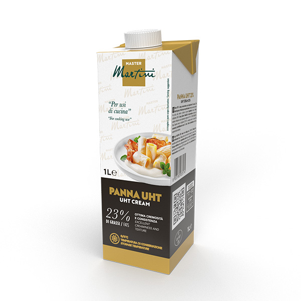 pack di panna da cucina uht 23% per professionisti