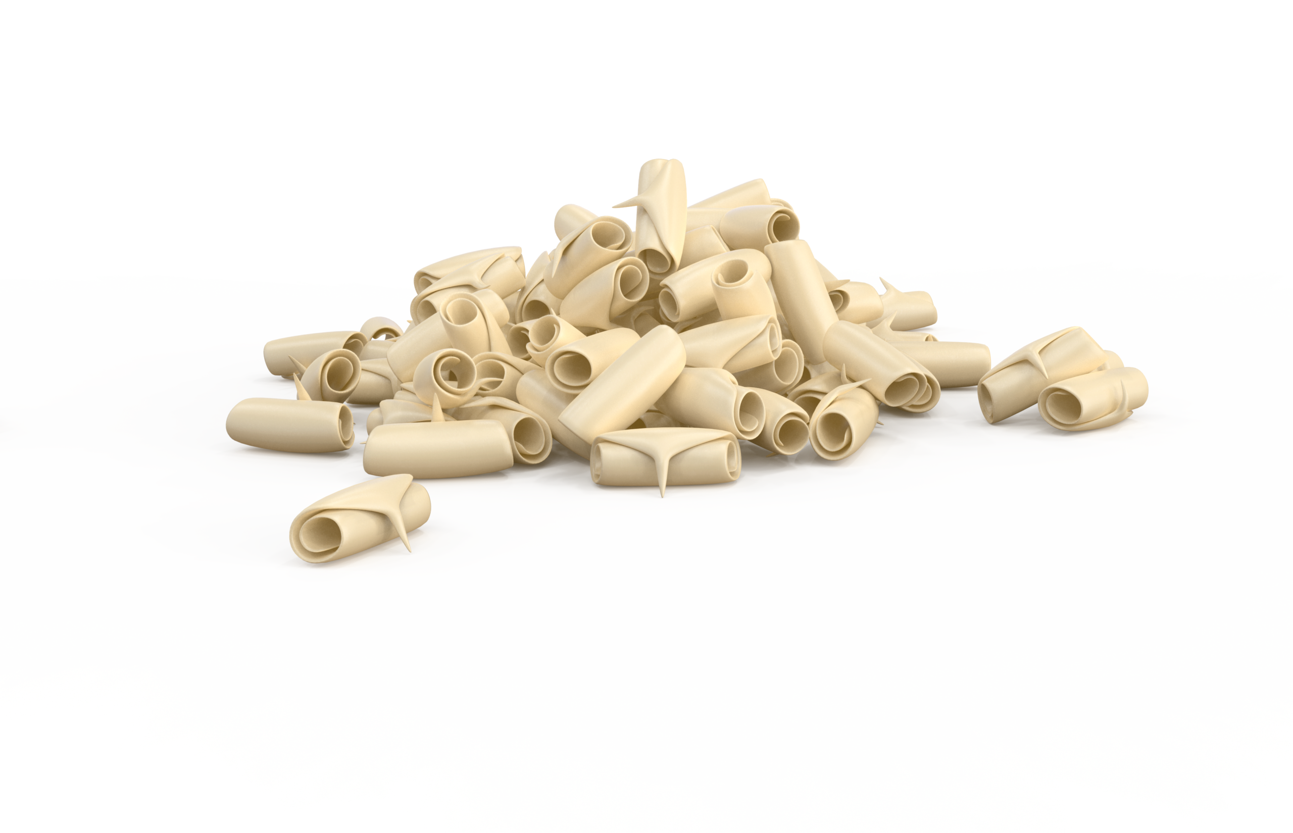 decorazioni cioccolato riccioli bianco
