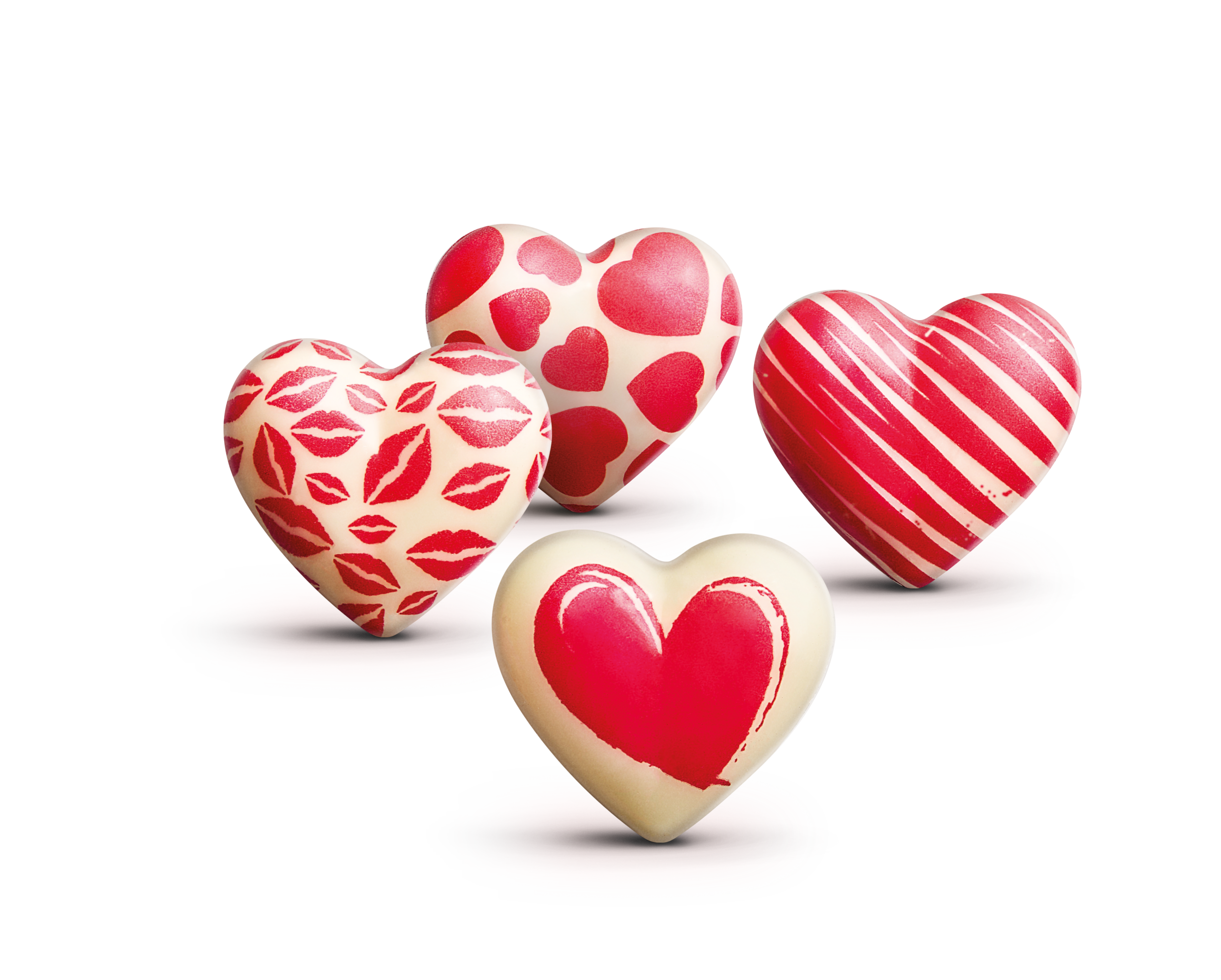 Decorazioni Cioccolato Cuori di Cioccolato Bianco Decorati